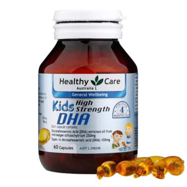 Viên uống DHA Healthy Care 60 viên (khử mùi tanh) mẫu mới