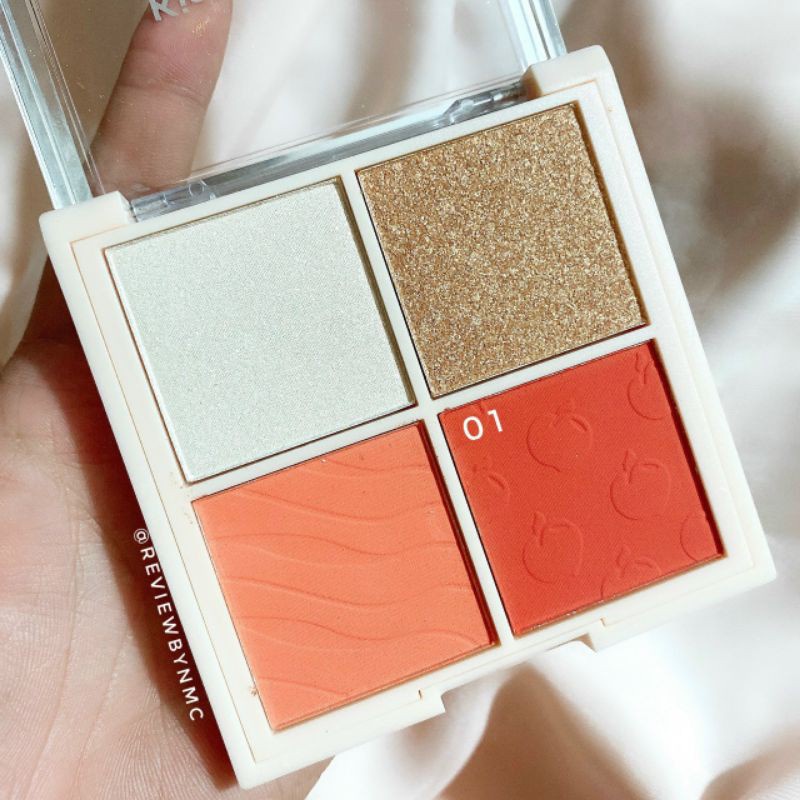 Phấn Sweeter Kiss Beauty 💋 Má Hồng & Bắt Sáng 4 Ô | BigBuy360 - bigbuy360.vn