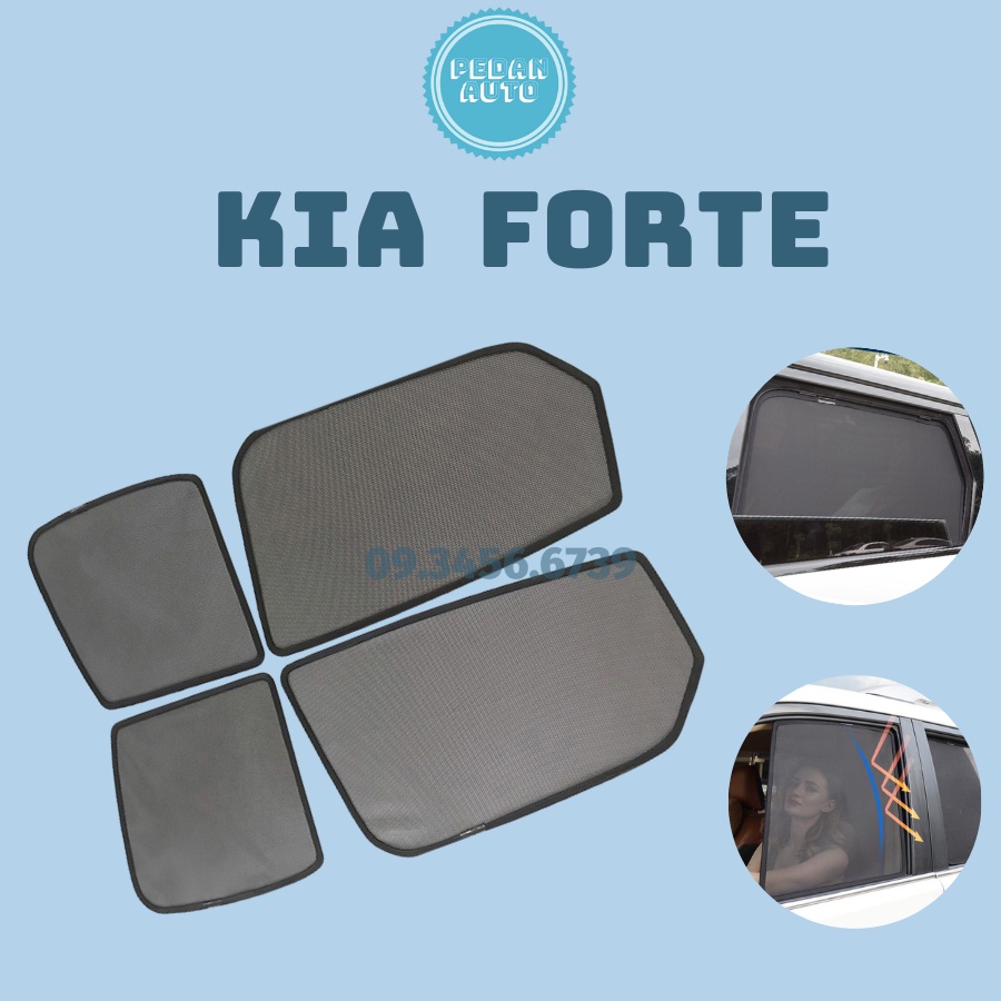 Rèm Che Nắng Nam Châm Xe Kia Forte, Cerato 2008-2011  Rèm Che Nắng Ô tô Loại 1 Dày Dặn Nam Châm Hút Mạnh, Chuẩn Form Xe
