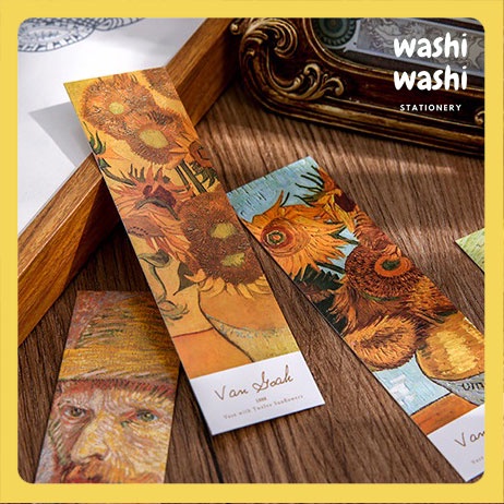 (Hàng Có Sẵn) Bộ 30 Bookmark Tranh Nghệ Thuật Van Gogh, Monet Đánh Dấu Trang Vở Sách Trang Trí Sổ Bullet Journal BuJo