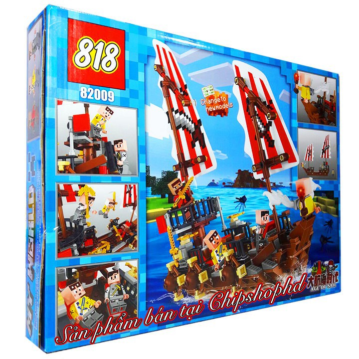 Bộ Lego Lắp Ráp Tàu Hải Tặc. Có 386 Chi Tiết. Lego Xếp Hình Đồ Chơi Cho Bé