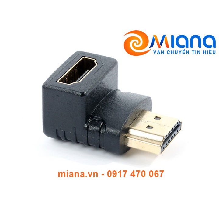 Đầu đổi góc HDMI 90 độ gắn vào tivi để khi gắn dây không bị vướng, gấp hay gảy dây