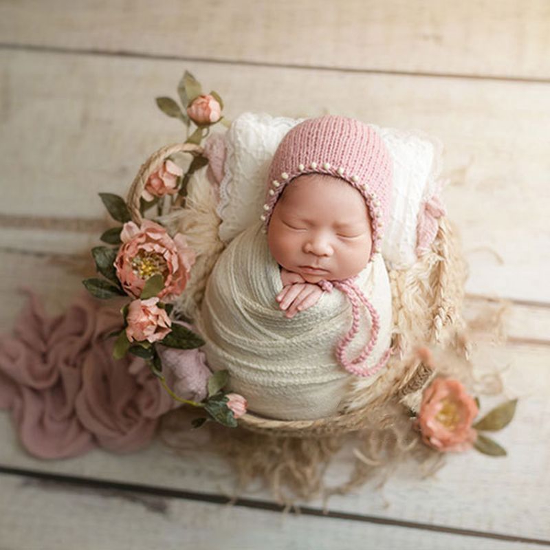 Mũ len dùng làm phụ kiện chụp ảnh dành cho bé sơ sinh