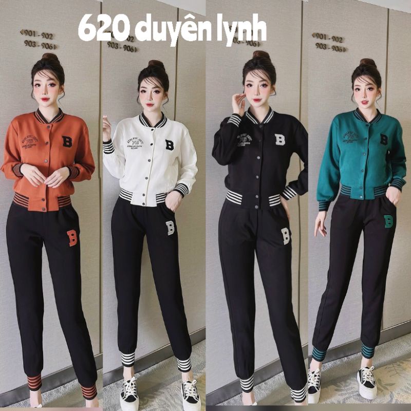 Sét bộ nỉ xốp áo bomber viền quảng châu cao cấp
