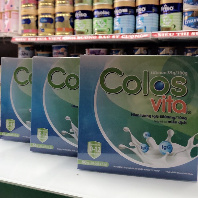 Combo bộ 3 sữa Non Colosvita đặc chế cho trẻ từ 0-12 tháng mỗi gói 60g , dựa theo công thức như sữa mẹ giup bé thôngminh
