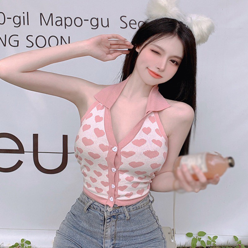 Áo Lửng Hai Dây Cổ Sâu Quyến Rũ Dành Cho Nữ