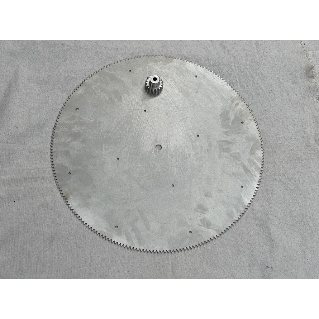 Bộ Bánh răng inox chế Drum lọc nước hồ cá KOI