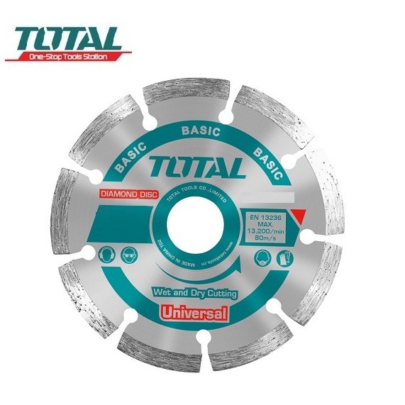 TAC2111103 TOTAL 110(4 3/8&quot;)X20MM ĐĨA CẮT GẠCH KHÔ CÓ PHỦ HỢP KIM NHÂN TẠO