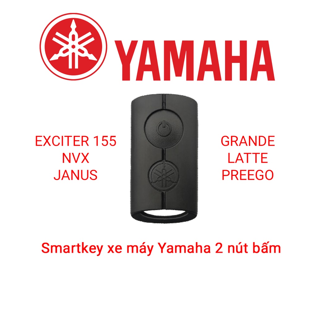 Bao da bọc chìa khóa smartkey xe máy Yamaha Exciter 155 Janus NVX Grande Latte Freego 2 nút bấm khâu tay YA