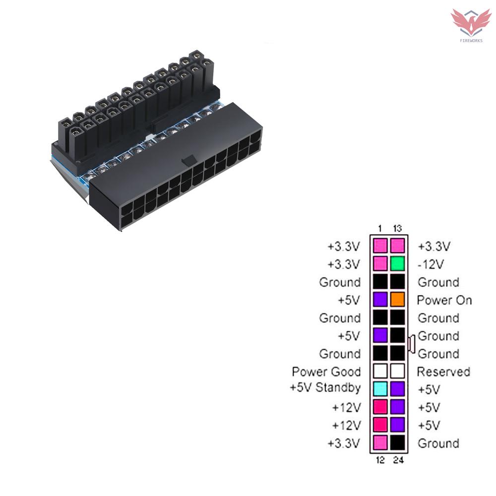 Dây Cáp Chuyển Đổi Nguồn Điện 90 Độ Atx 24pin Sang 24pin Cho Atx | BigBuy360 - bigbuy360.vn