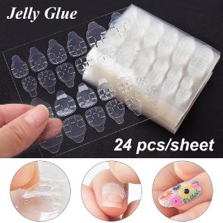 Bộ Miếng Dán Hai Mặt Trong Suốt Chống Thấm Nước Dán Móng Tay Giả Chuyên Dụng