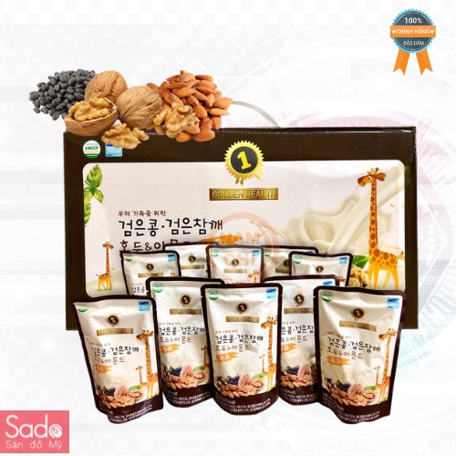 Sữa Óc Chó dinh dưỡng tăng chiều cao - Golden Health (đậu đen, macca, óc chó, hạnh nhân) - Nhập khẩu Hàn Quốc 195ml