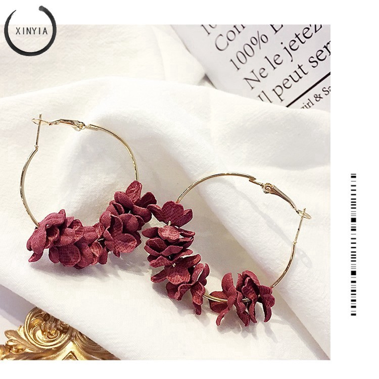 Khuyên Tai Phối Hình Hoa Xinh Xắn Nhiều Màu Cho Nữ