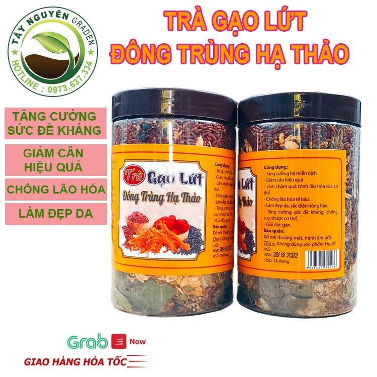 Trà Gạo Lứt Đông Trùng Hạ Thảo - Trà gạo lứt đậu đen đông trùng hạ thảo  Nông sản sạch Tây Nguyên