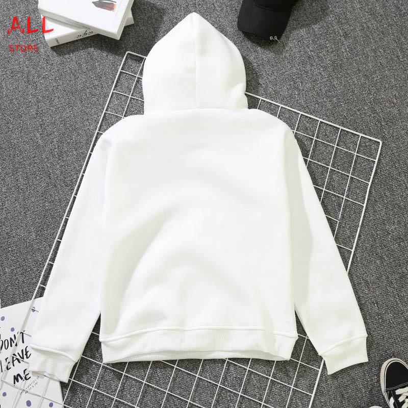 1 Áo Hoodies Tay Dài Hoạ Tiết Trái Tim Thời Trang Mùa Thu