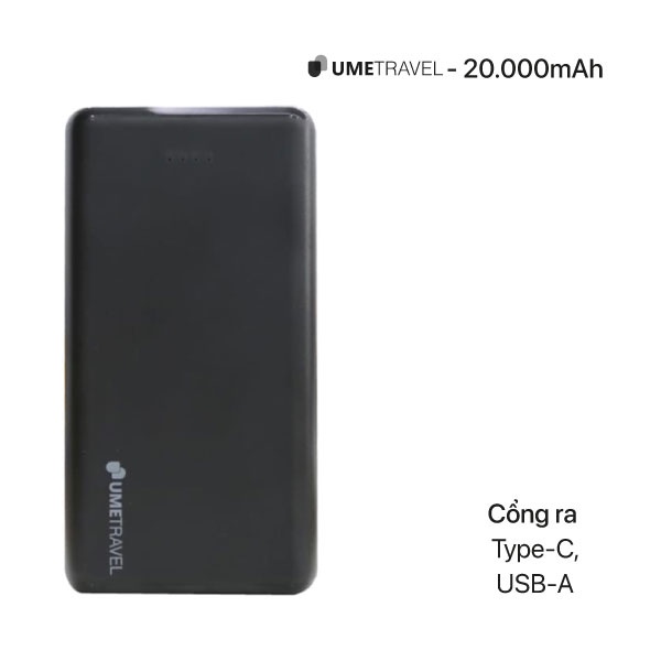 [XẢ HÀNG] Pin sạc dự phòng Li-polymer 20000mAH UMETRAVEL TRIP20C, TRIP2000