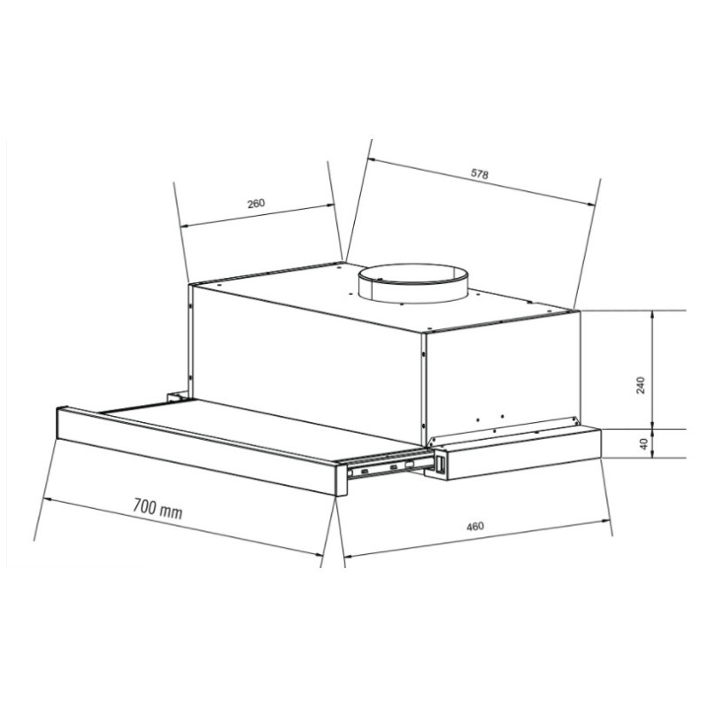 Máy hút mùi âm tủ Eurosun EH-70AF86W - GIẢM THÊM 300K TIỀN MẶT