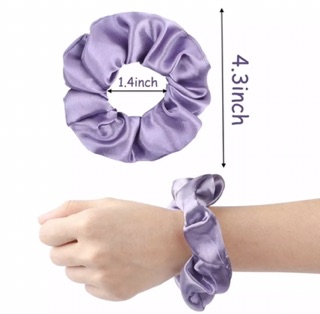 Chun buộc tóc Scrunchies lụa Satin