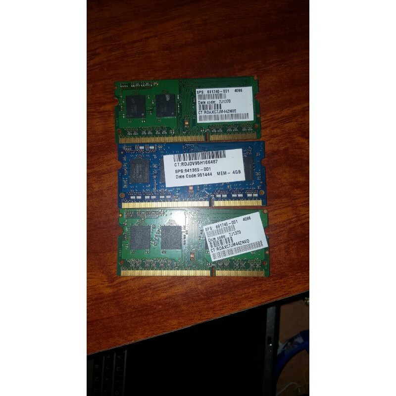 ram laptop DDRAM 3 4g