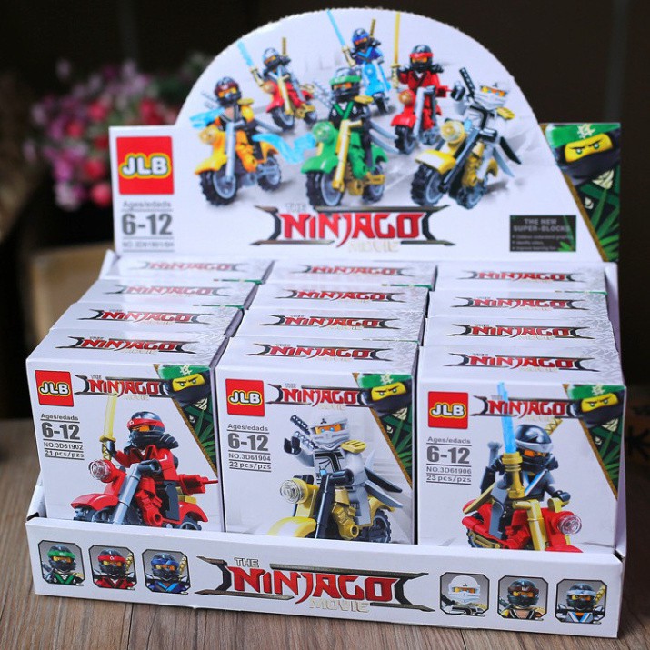 Lego Ninja đi xe moto Lego Khủng Long Lắp Ráp Xếp Hình Hộp Lego Noxe Knight