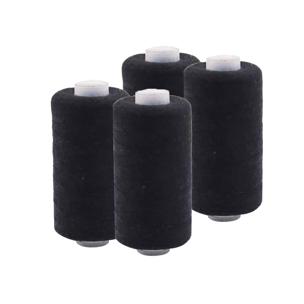 Cuộn Chỉ May Dài 500M Chất Liệu Polyester Màu Trắng Đen