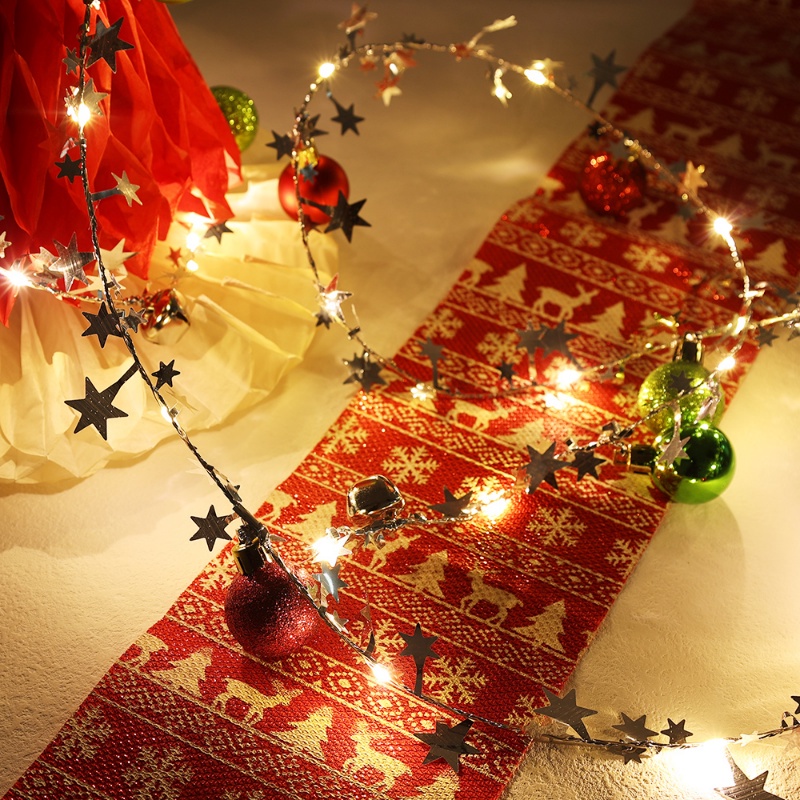 Dây Đèn LED 2m Hình Chuông Giáng Sinh / Năm Mới / Ngôi Sao Trang Trí Nhà Cửa