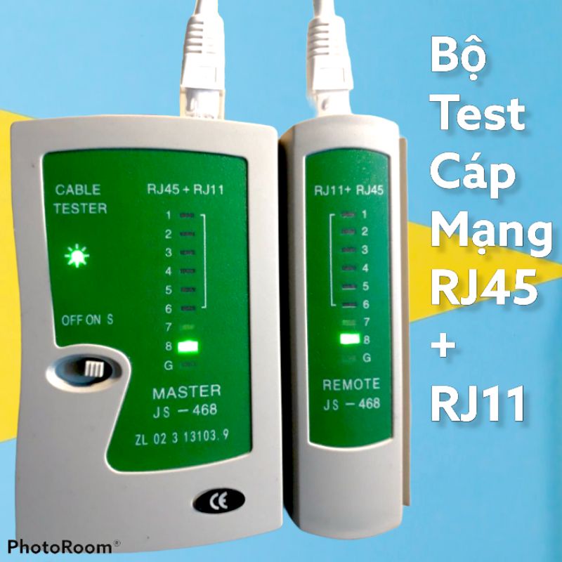 HỘP TEST cáp mạng và dây điện thoại RJ11/ J45 - Hộp Kiểm Tra Dây Mạng dùng pin, nhỏ gọn, dễ sử dụng