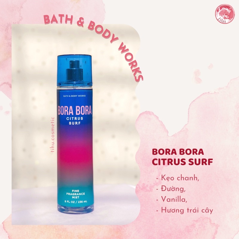 Xịt thơm dưỡng thể khử mùi Body Mist Bath &amp; Body Works hương trái cây ngọt nhiệt đới