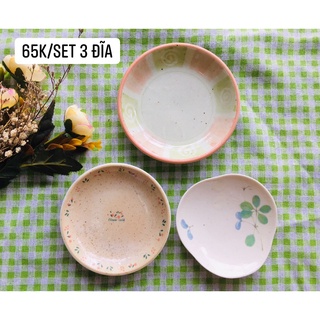 Gốm nhật - đĩa men tiêu màu siêu cưng