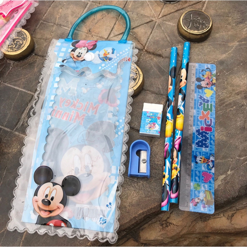 Disney stationery set student pencil ruler sharpener teacher reward gift