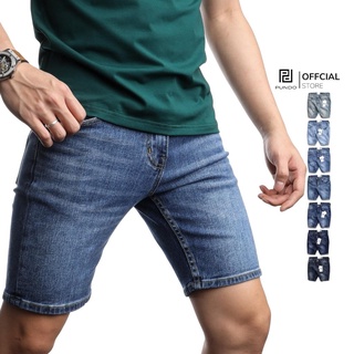 Quần short jean nam chất jean cao cấp wax co giãn nhẹ ,form slimfit dễ phối PUNDO QSPD022