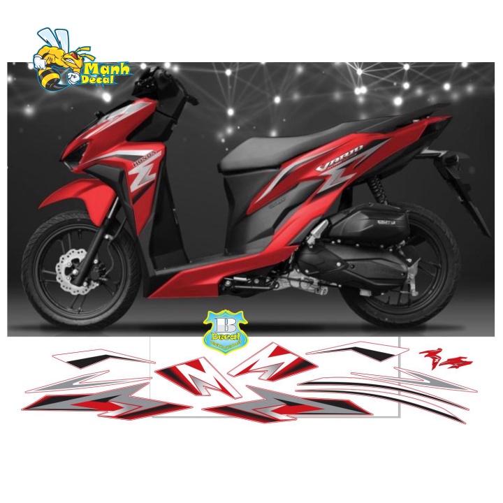 Ten rời xe vario 150 3333 dán xe đỏ
