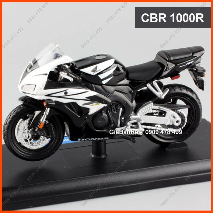 Xe Mô Hình Moto Honda Cbr 1000RR Tỉ Lệ 1:18  - Maisto - Đen - 8818de