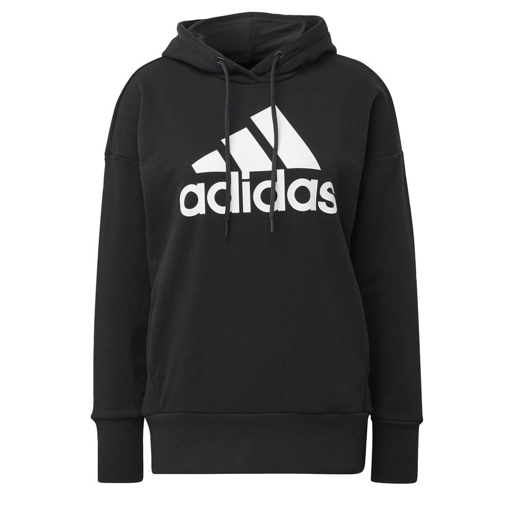 [Mã WABRD8 giảm 150K đơn 1 triệu] Áo hoodie huy hiệu thể thao dáng dài Nữ Màu đen FM1044