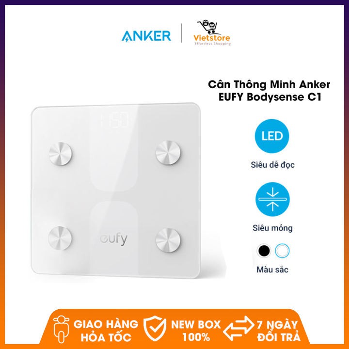 Cân Thông Minh EUFY BodySense C1 by Anker Theo Dõi Sức Khoẻ - Phân phối bởi Vietstore