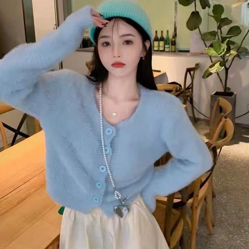 Áo Len Tay Dài Màu Sắc Đơn Giản Thời Trang Dành Cho Nữ