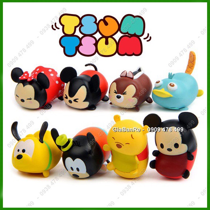 BỘ 8 NHÂN VẬT TSUM TSUM CAO CẤP - DISNEY - 7963A