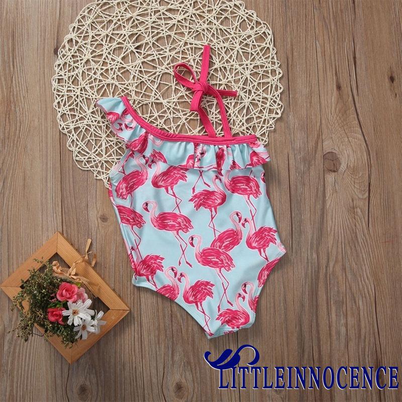Đồ Bơi Liền Thân Hình Chim Hồng Hạc Cho Bé Gái
