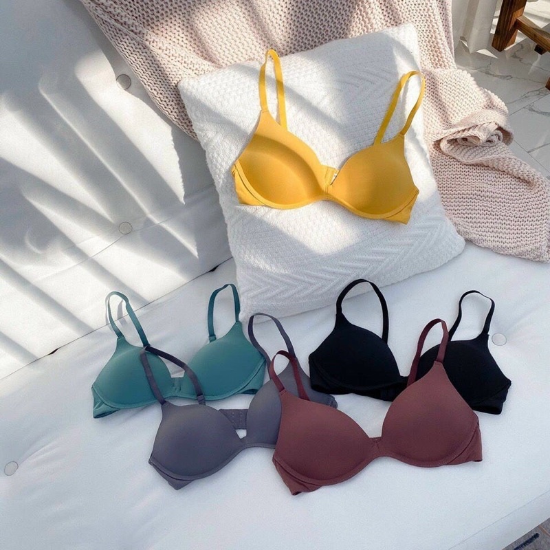 Áo lót đúc su lụa đệm mỏng, áo lót không gọng, tàng hình, chống lộ viền áo, áo lót siêu mỏng mùa hè