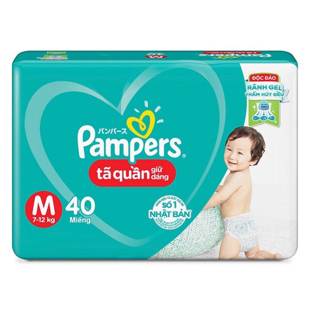 Tã quần pampers size M 7-12kg