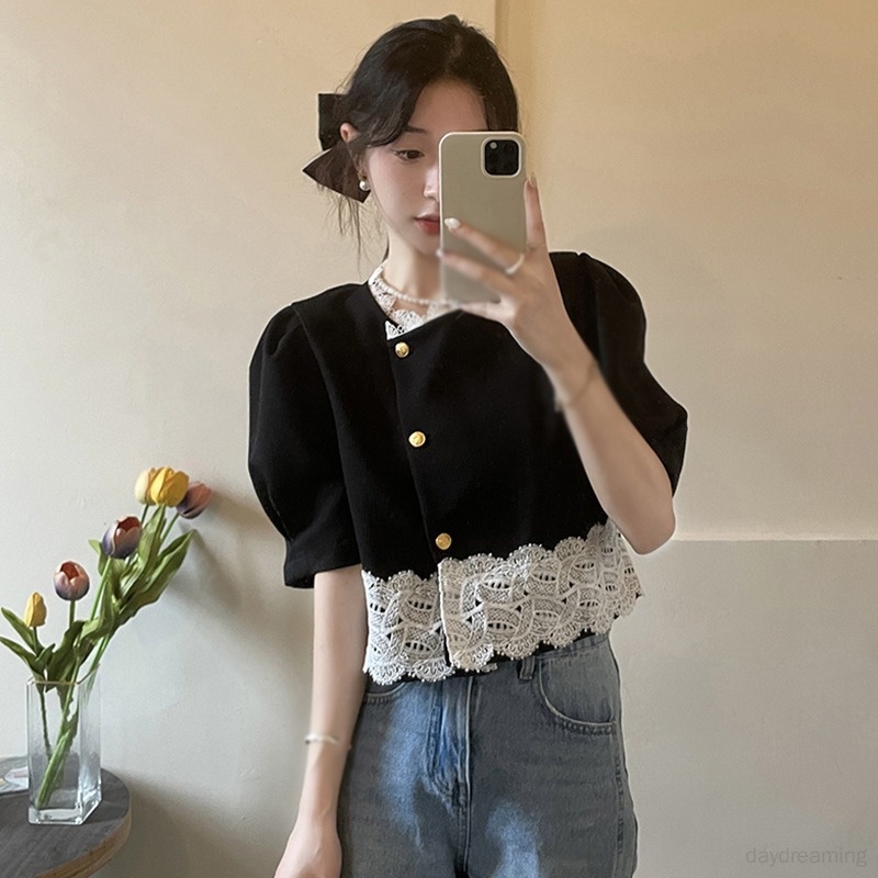 Áo Cardigan Dệt Kim Cổ Tròn Cho Nữ