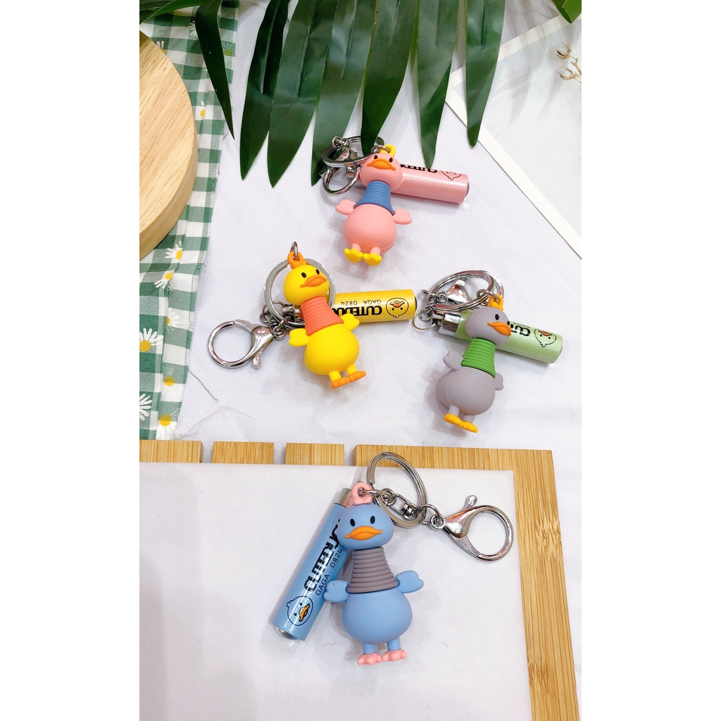 Móc Khoá Cute Duck Có Đèn Lazer ERASHOP 078184 - Phù Hợp Làm Quà Tặng, Treo Balo, Móc Khóa Xe, Siêu Rẻ Đẹp