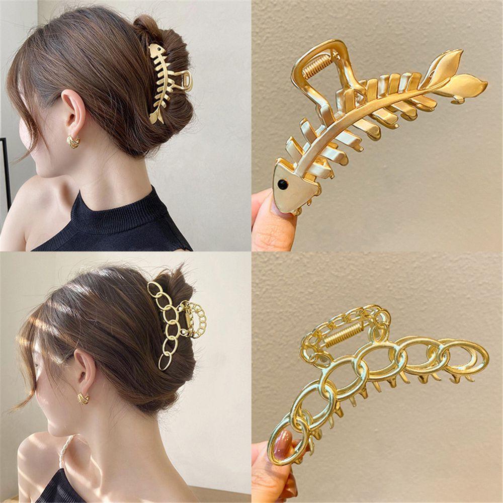 Kẹp Tóc Càng Cua Bằng Kim Loại Dày Dặn Cho Nữ