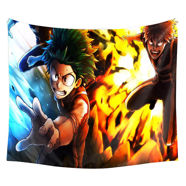 Tấm vải treo tường trang trí phòng ngủ in hình Anime My Hero Academia