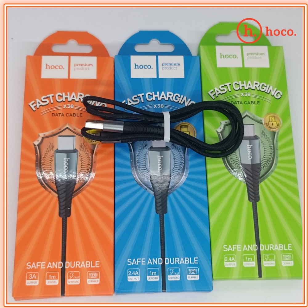 Dây Sạc Phone Chính hãng Hoco X38 Dây Dù Chống Đứt - Sạc Nhanh 5V-2.4A Dài 1M - Bảo Hành 12 Tháng