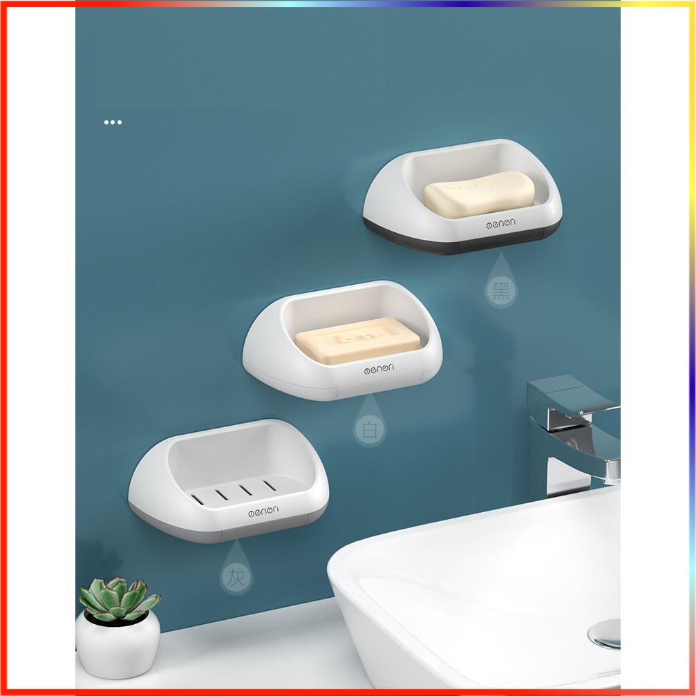 Khay Kệ Dán Tường Để Xà Phòng ONEON,Hộp Đựng Xà Bông Gắn Tường Có Khay Thoát Nước Thông Minh .