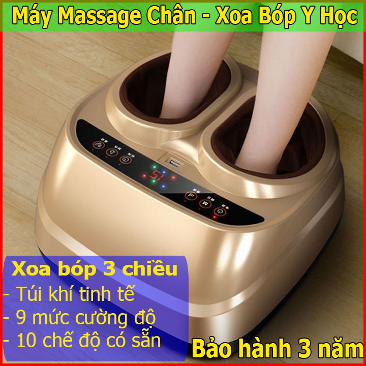 Máy Massage Chân nhập khẩu - Máy massage bàn chân xoa bóp y học, máy mát xa chân 5 chức năng giảm hoàn toàn mệt mỏi