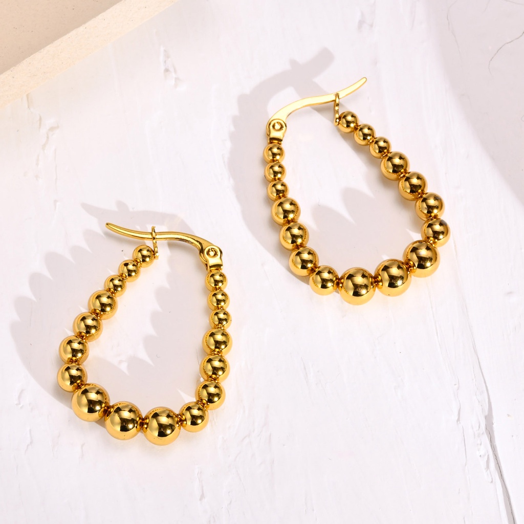 Vnox Khuyên Tai Vòng Tròn Xỏ Lỗ Khối Lượng Nhẹ Giáng Sinh Cho Nữ