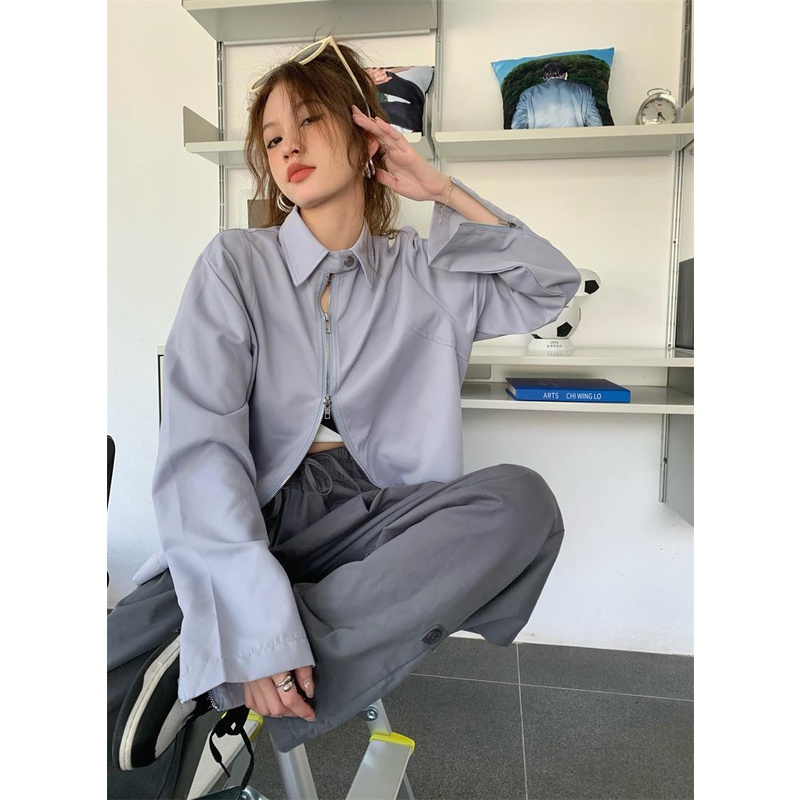 Áo Khoác Tay Dài Cổ Đứng Phong Cách Pháp Cổ Điển Thời Trang Mùa Thu 2022 Dành Cho Nữ