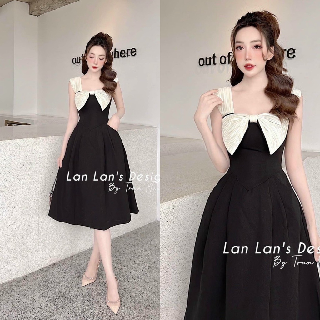 Váy đầm nữ xòe 2 dây bản to sang chảnh. phù hợp dạo phố đi tiệc thời trang nữ thiết kế năng động trẻ trung